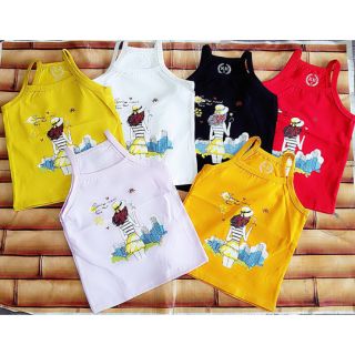 Áo dây bé gái thun cotton mềm mát 8 đến 20kg
