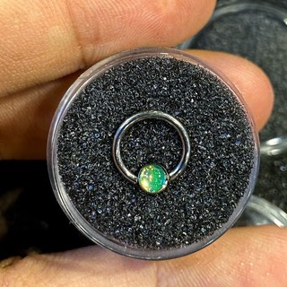 Khuyên tròn đá flash Titanium G23 [AnBodyPiercing]