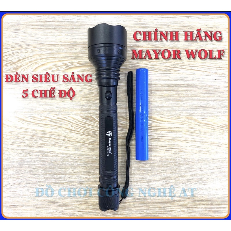 ĐÈN PIN TÍCH ĐIỆN SIÊU SÁNG,ĐÈN PIN CHÍNH HÃNG MAYOR WOLF