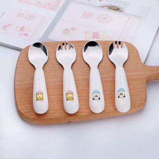 [Có hộp đựng ] bộ thìa dĩa tập xúc inox 304 Baby Love cho bé