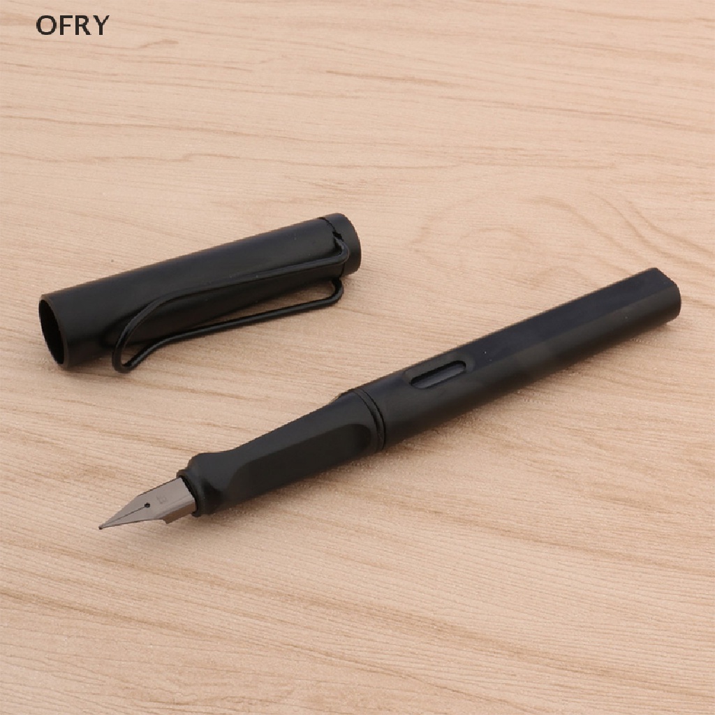 OF Dark Grey Fountain Pen Clip Plastic Ink Pens Stationery School Office Supplies RY