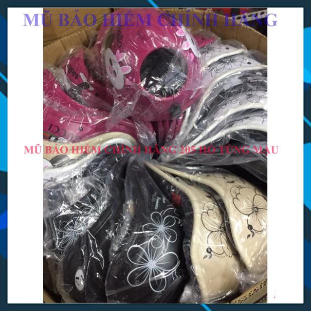 Mũ bảo hiểm khoét lỗ thời trang,tóc đuôi gà ,búi cao ,thoáng mát cho mùa hè ,trẻ trung xinh đẹp