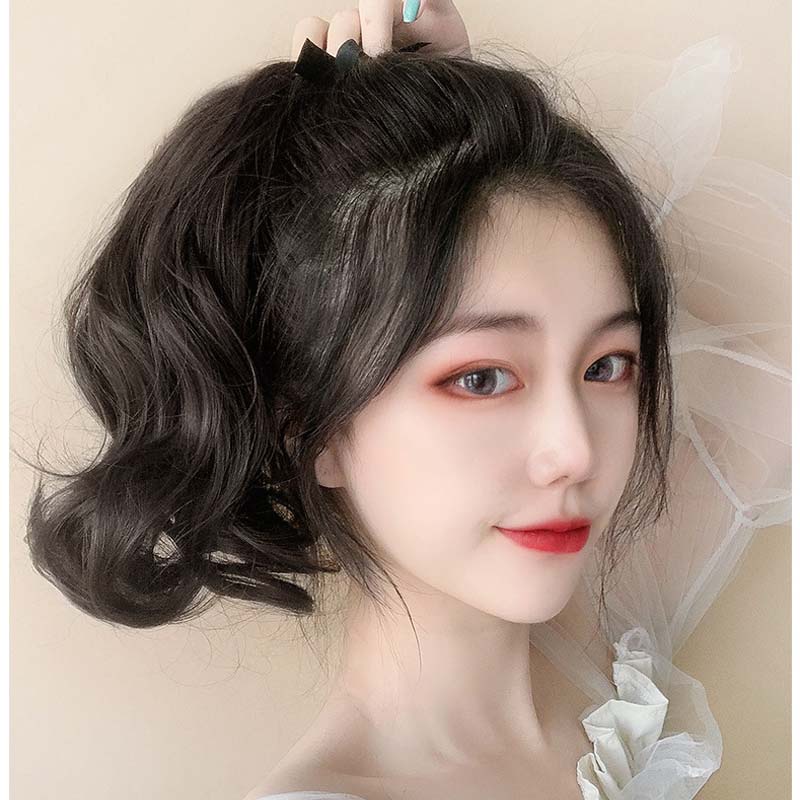 Tóc Giả Dài 30cm Xoăn Có Ruy Băng Thời Trang Cho Nữ