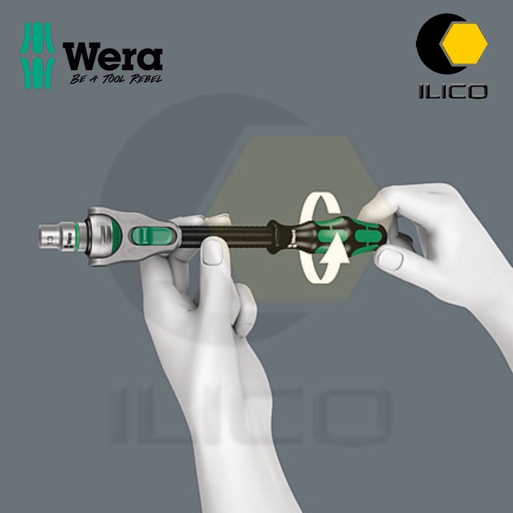 Cần Siết Tự Động 05003550001 Wera 3/8 " 8000 B Dài 215mm Zyklop Speed ​​Ratchet - ILICO