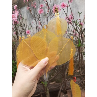 [set 3 lá]Lá bồ đề ép sẵn viết thư pháp