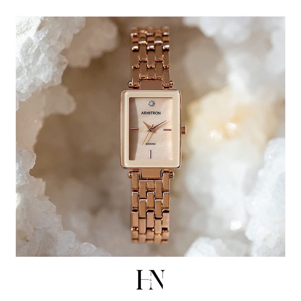 ĐỒNG HỒ NỮ ARMITRON WOMEN’S GENUINE DIAMOND DIAL BRACELET WATCH