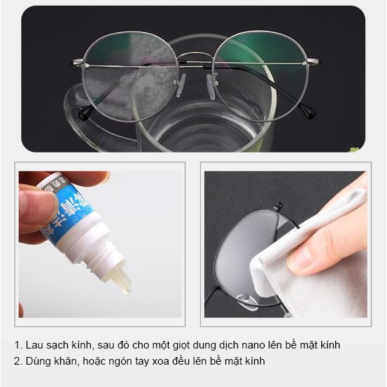 Dung dịch anti - fog lau kính mắt, 100% chống Mờ Kính, Chống mờ hơi thở, tiện dụng khi đeo khẩu trang [Siêu rẻ]