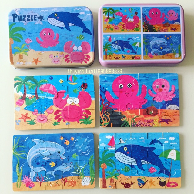 Combo puzzle cho bé 2-3y