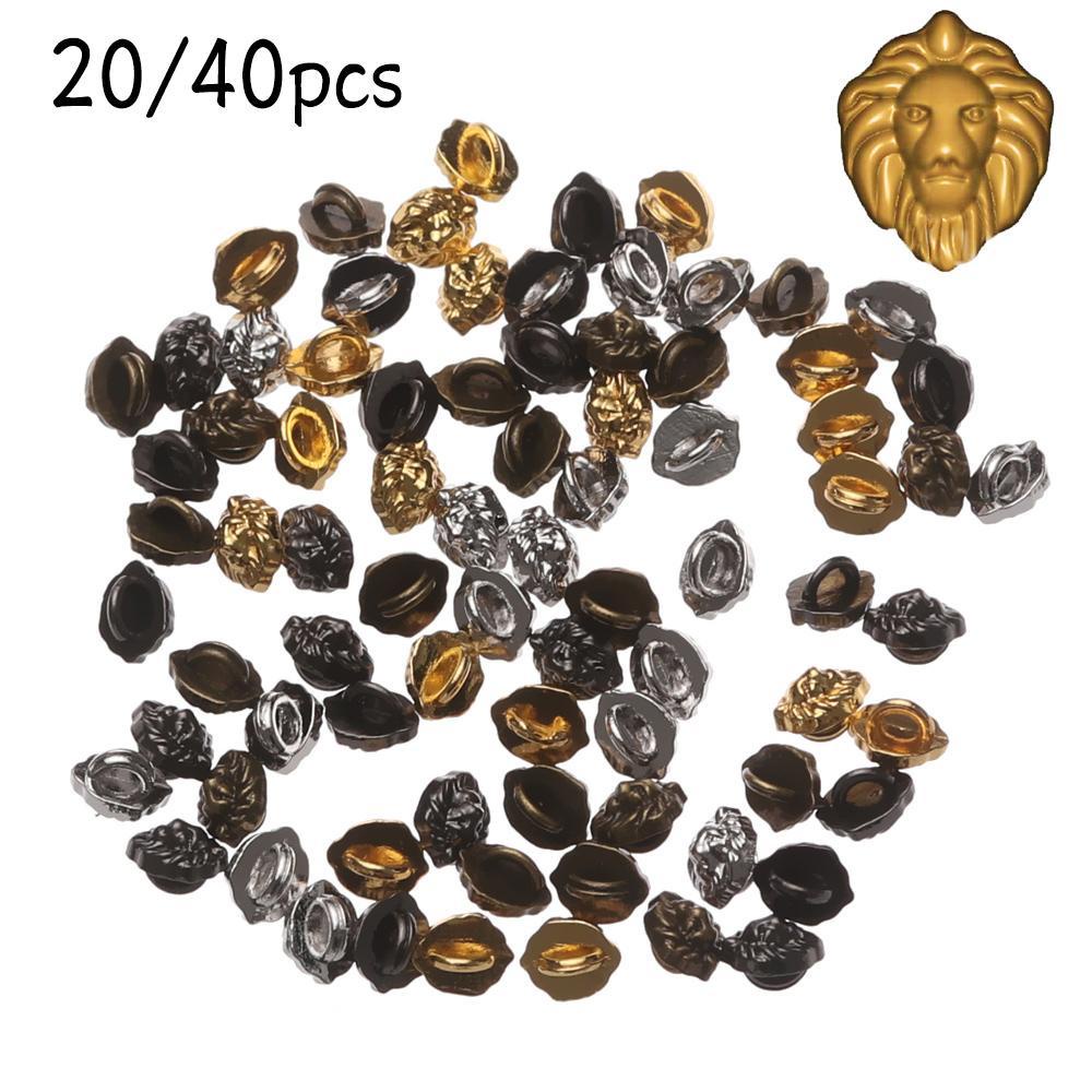 BEBETTERM Set 20 / 40 Nút Áo 5mm Hình Sư Tử Cho Búp Bê