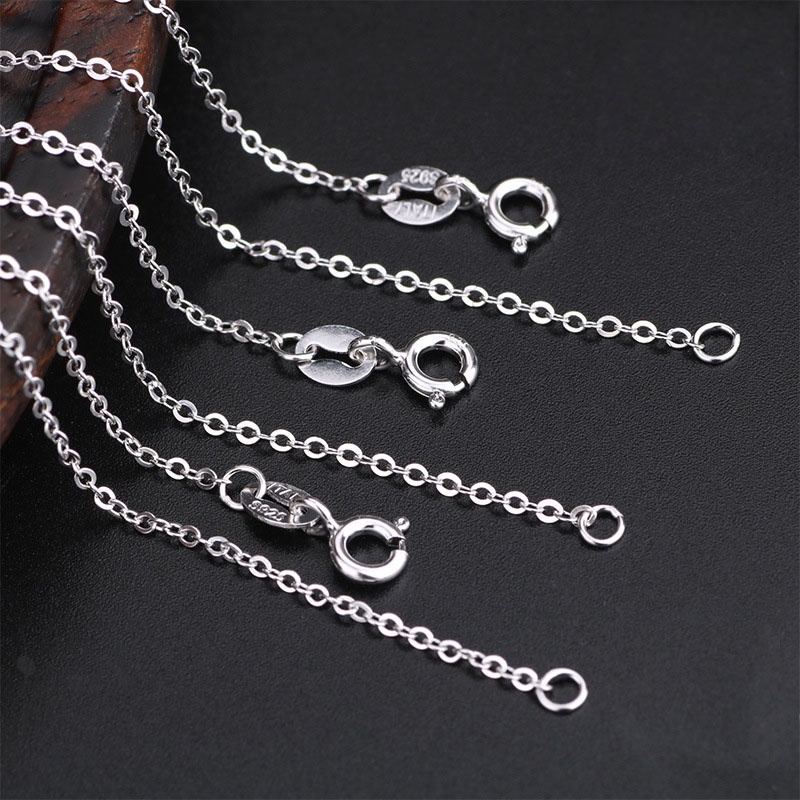 [Hàng Có Sẵn] Vòng cổ Bạc Sterling 925 Dài 1.2MM Nhiều Kiểu Dáng Thời Trang Cho Nữ