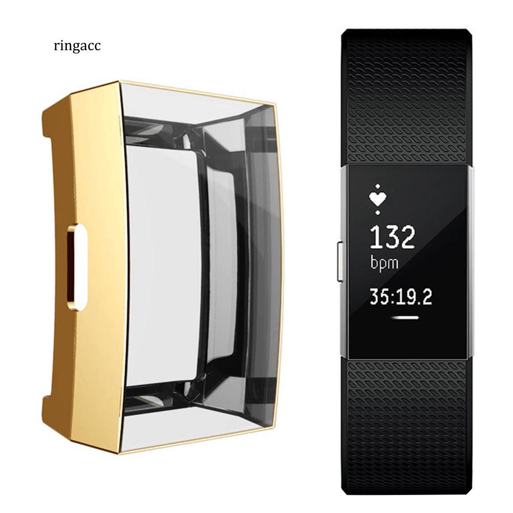 Ốp bảo vệ màn hình đồng hồ thông minh siêu mỏng từ nhựa TPU cho Fitbit Charge 2