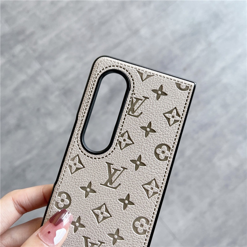 Ốp Điện Thoại Da PU Họa Tiết LV Thời Trang Sang Trọng Cho Samsung Galaxy Z Fold 3 Samsung Galaxy Z Fold 2