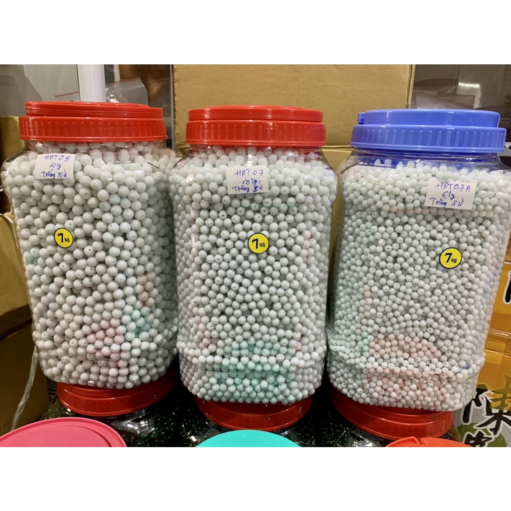 Hạt Pha Lê Thủy Tinh KATEDA SHOP Làm Rèm Cửa Vòng Tay Trang Sức, Nhiều Màu Sắc 1 Bịch 500g