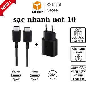 Bộ sạc nhanh samsung 25w cổng type c chính hãng sạc siêu nhanh note 10 note 20 a71, a70, a80, a90, s20, s20+, s20 ultra