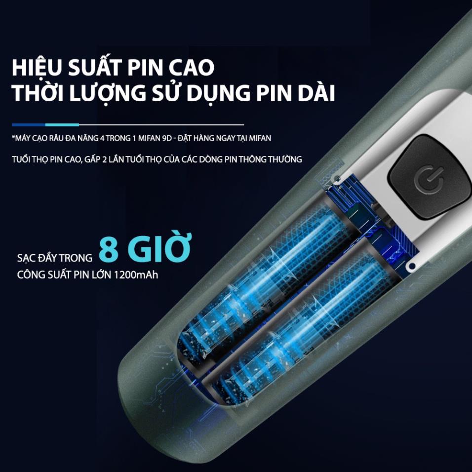 Máy Cạo Râu Nam Shaver 9D 4In1 Sạc Pin Kiêm Tỉa Lông Mũi Cao Cấp 3 Lưỡi Dao Cạo Kép Chống Nước IP68 Bảo Hành 12 Tháng