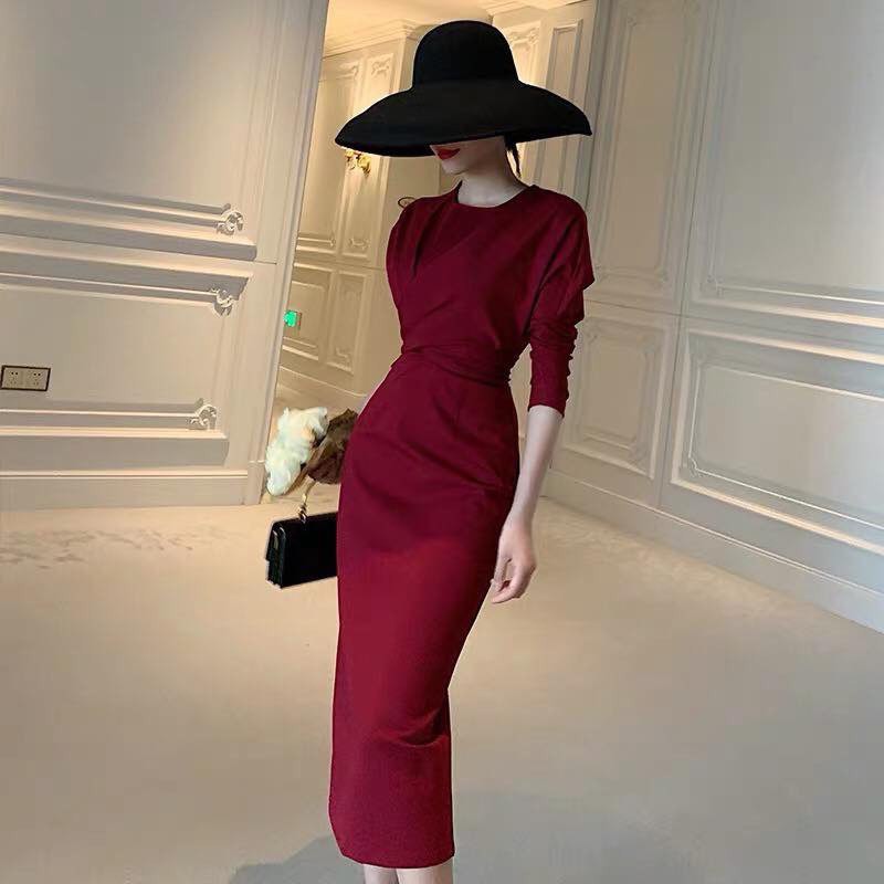 [ xả kho ] MiD Đầm dáng body màu đỏ V1301 quyến rũ Mie Design kèm ảnh thật