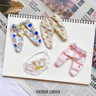 Outfit cho Doll 20cm - Yếm cổ & Tất chân / tủ đồ Taobao