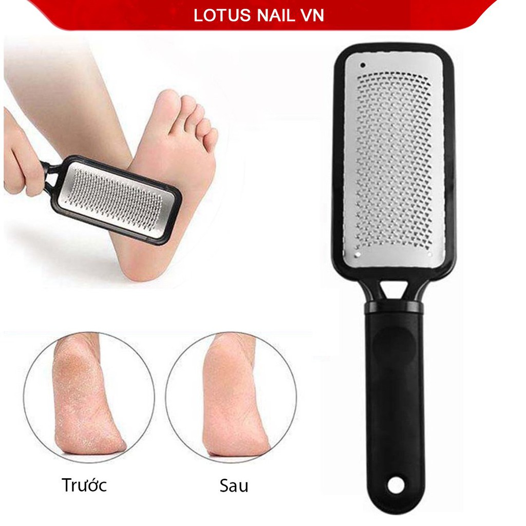 Dụng cụ chà gót chân, cây chà gót bằng inox không gỉ - chà siêu êm, mịn mượt