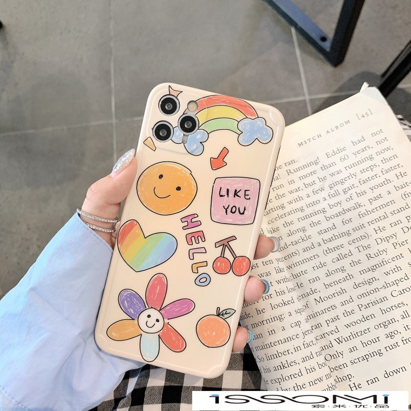 Ốp Điện Thoại In Hình Mặt Cười Cầu Vồng Graffiti Cho Apple X Xs 11pro Max | BigBuy360 - bigbuy360.vn