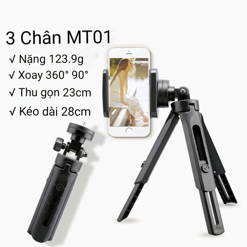 Giá Đỡ Chụp Hình 3 Chân Cao Cấp Tripod Support Mini