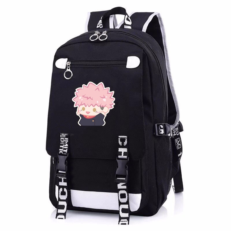 Balo nam nữ in hình JUJUTSU KAISEN VER TẬP THỂ DỤC chibi anime cặp sách đi học
