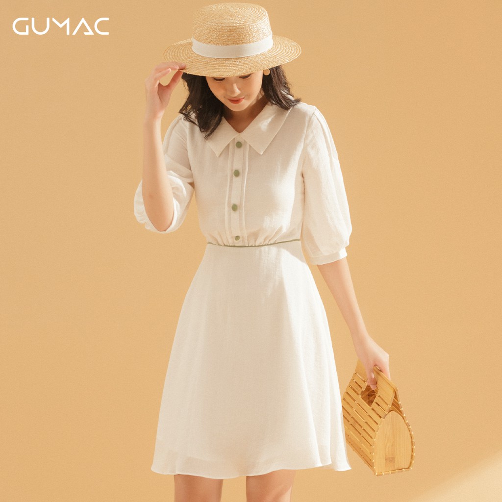 [Mã MABR07062 giảm 8% tối đa 50K đơn từ 249K] Đầm phối viền TTMT DA743 GUMAC