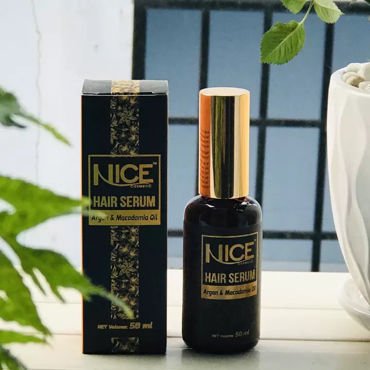 Tinh dầu dưỡng tóc Nice 50ml dưỡng tóc uốn, tóc nhuộm, dưỡng tóc khô xơ, giữ nếp, tạo nếp tóc mềm mượt, phục hồi hư tổn