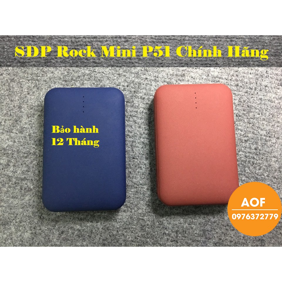 Pin sạc dự phòng Rock P51 Mini Power 10000 mAH siêu đẹp - BH 12 tháng