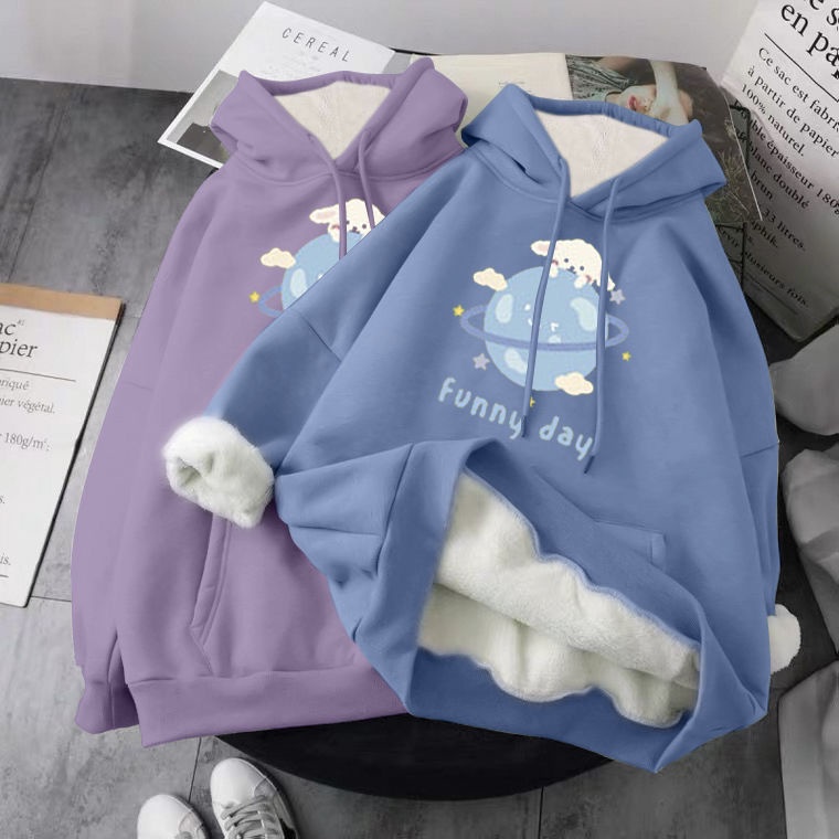 Áo hoodies có nón dài tay thời trang nữ | BigBuy360 - bigbuy360.vn