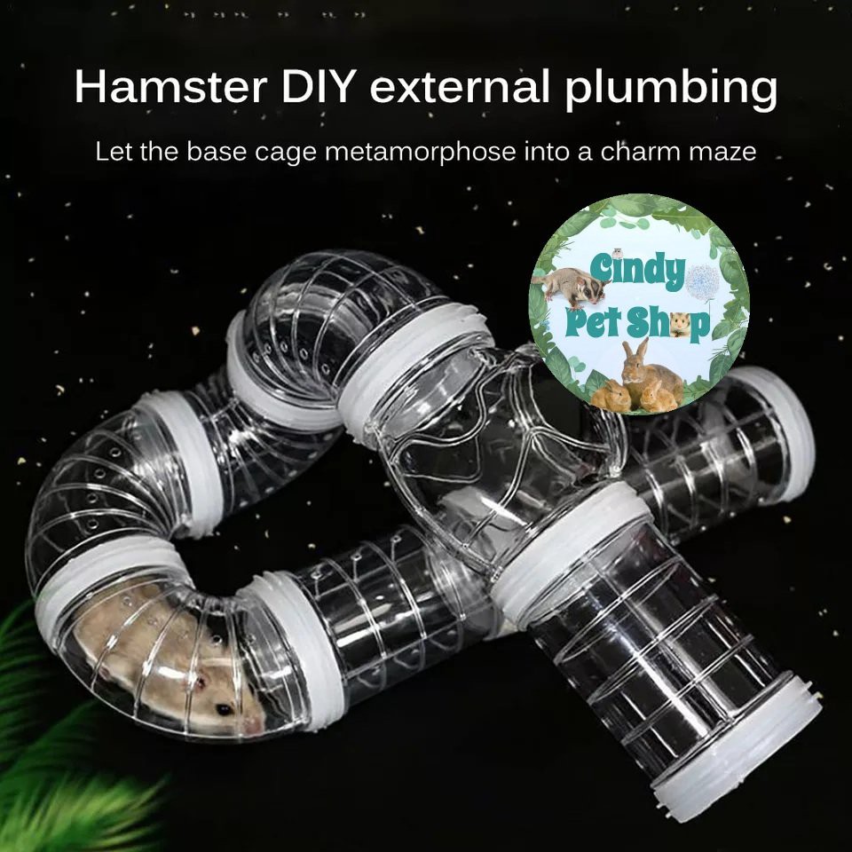 [Mã PET2405 giảm 10% đơn 250K] Bộ ống nối 8 cái lắp ráp vào chuồng/lồng cho Hamster