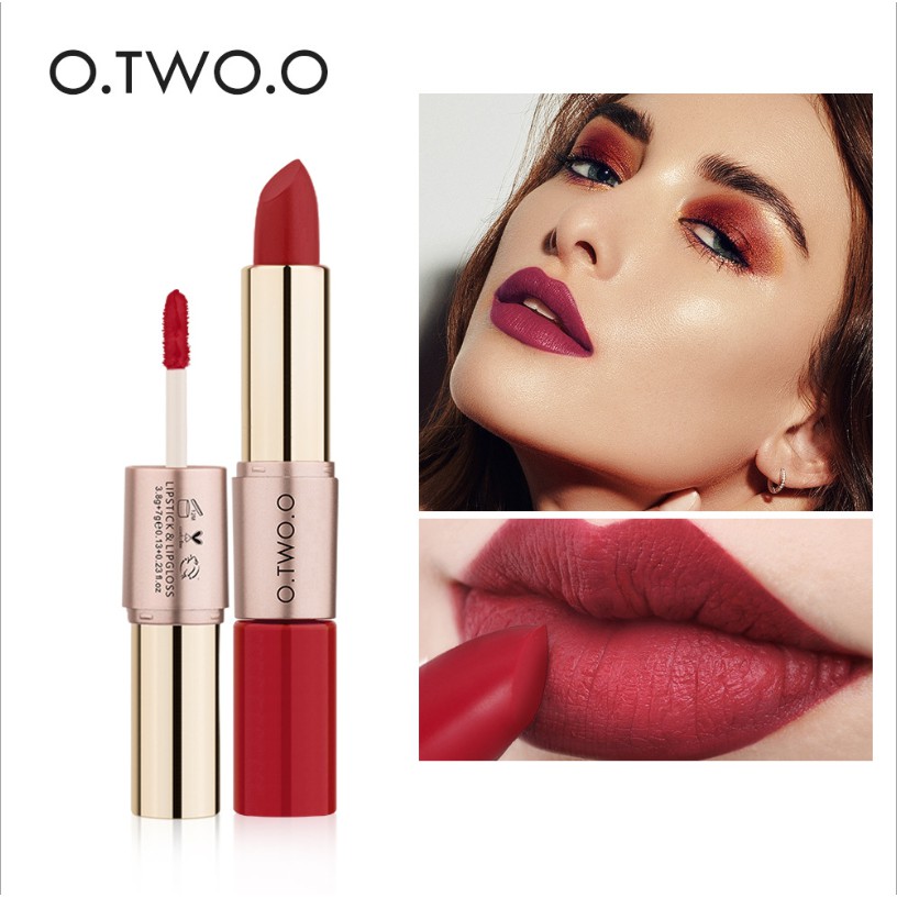 Thỏi son O.TWO.O 2 trong 1 dưỡng ẩm bền lâu Matte Lipstick &amp; Liquid Lipstick