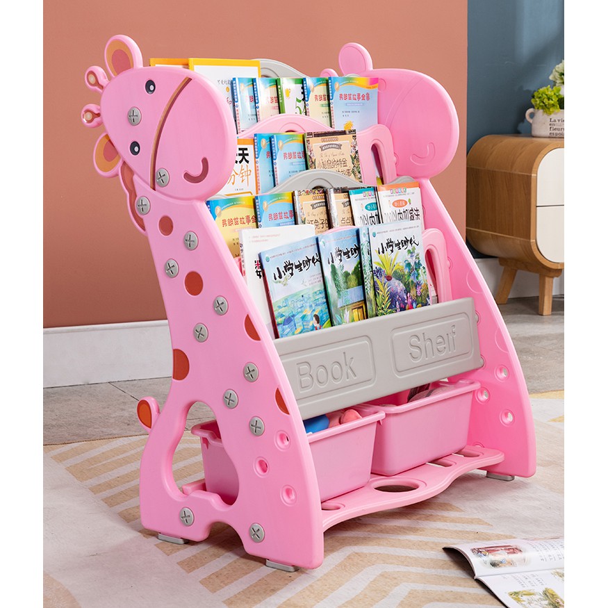 Kệ sách cho bé, giá sách trẻ em kích thước lớn nhiều tầng dễ thương hình con hươu (có hộp đựng đồ chơi) | BigBuy360 - bigbuy360.vn