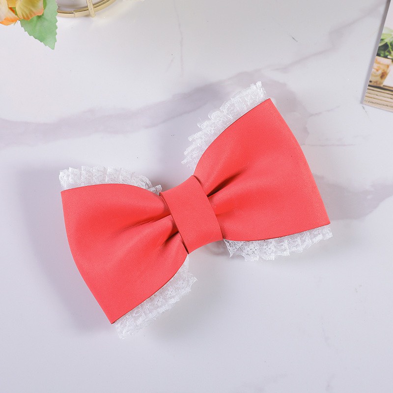 Nơ viền ren trắng