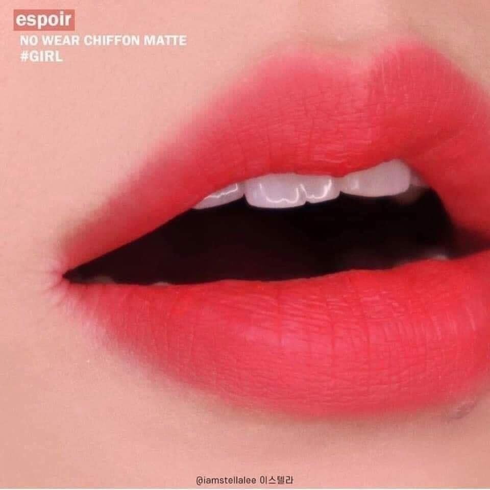 Espoir No Wear- Son Lipstick Chiffon Matte RD 201 Girl