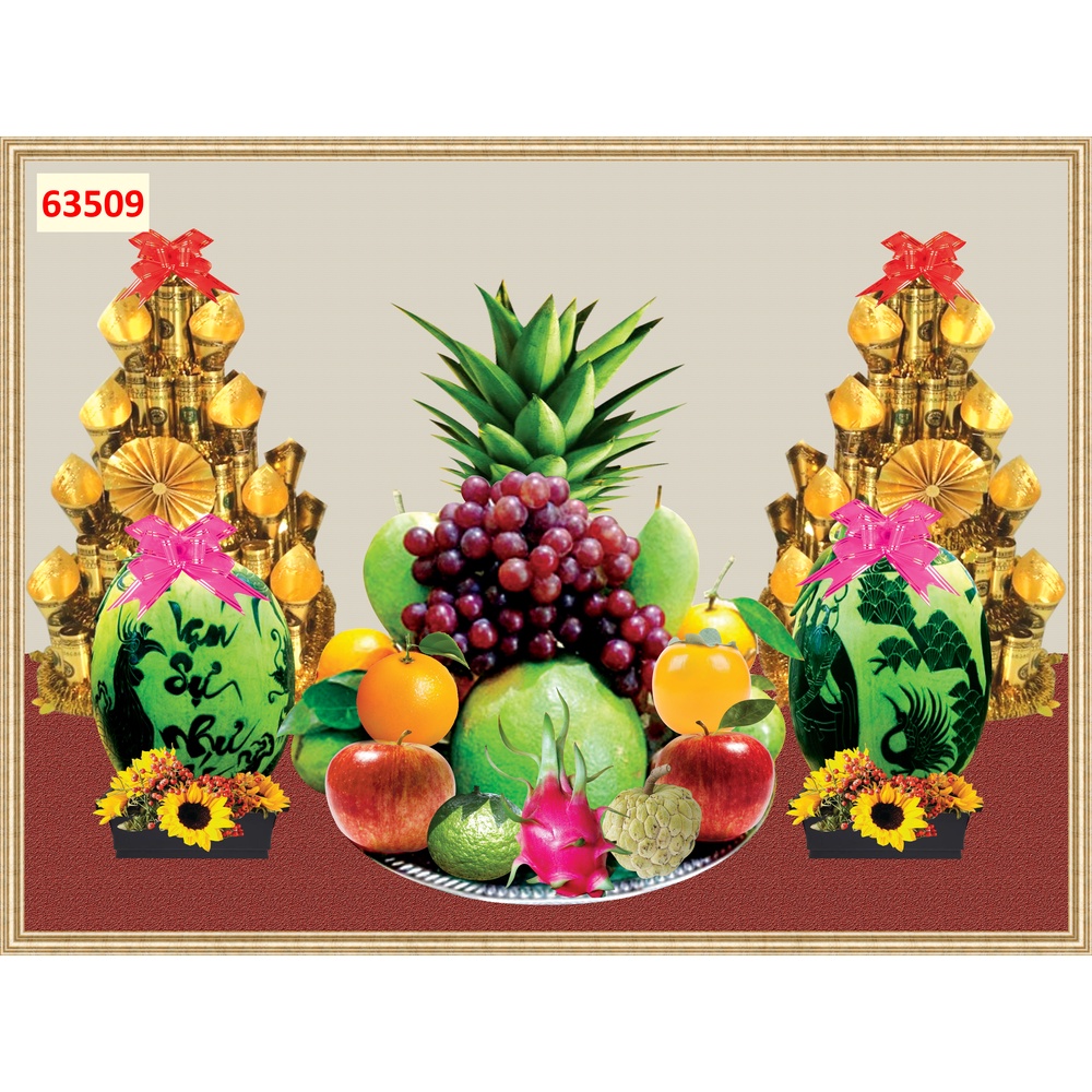 Tranh dán tường 3D vải lụa 3d cao cấp giành cho phòng thờ