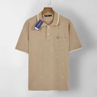 Combo 2 Áo Polo Nam Họa Tiết Có Cổ Chất Liệu Cotton Thấm Hút Mồ Hôi Thoáng Mát - Việt Trinh