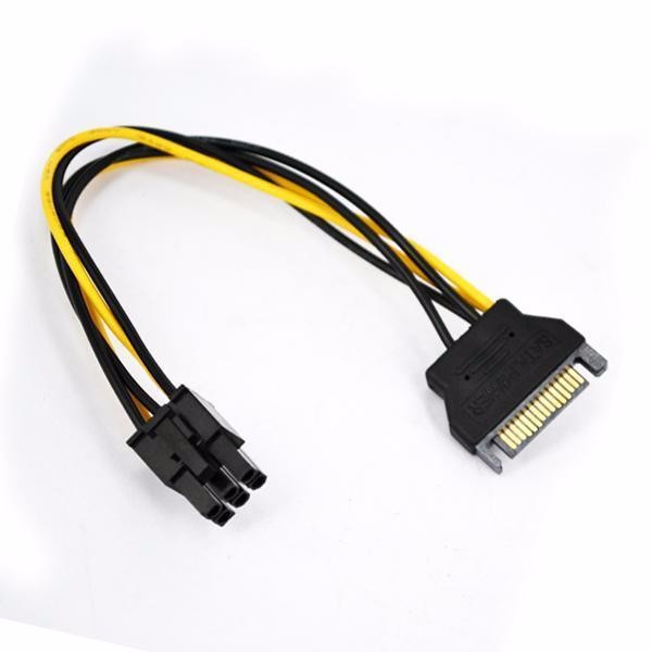 Cáp nguồn Sata sang 6 Pin cho VGA card 20cm