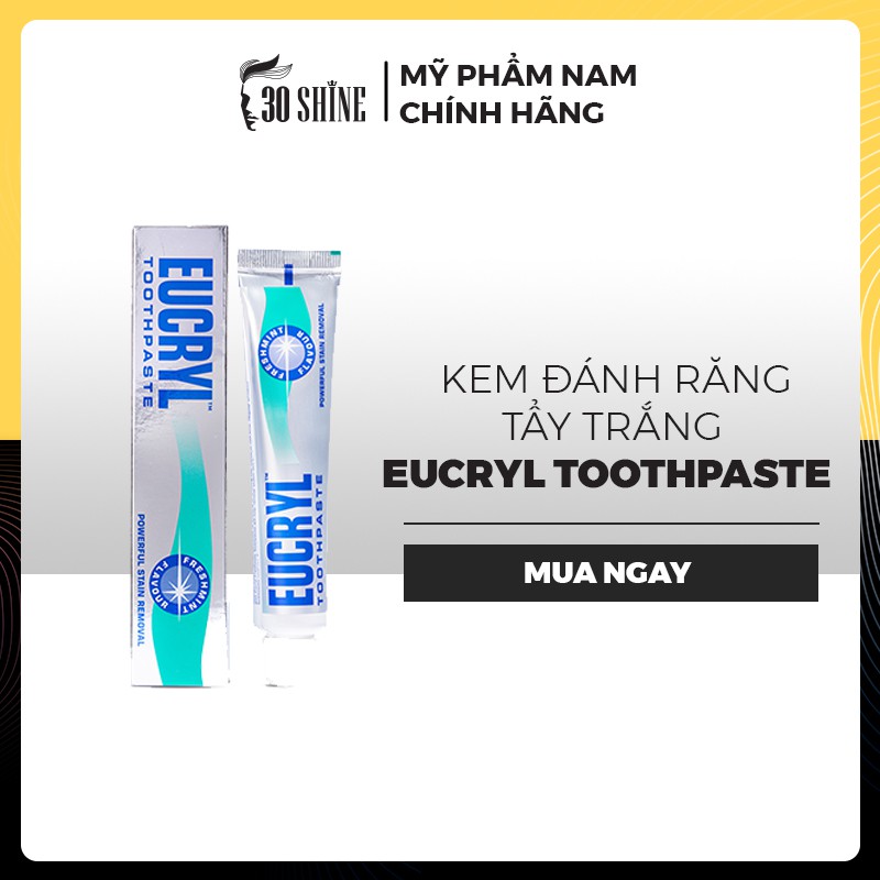 Kem Đánh Răng Tẩy Trắng Eucryl Toothpaste Tuýp 62g