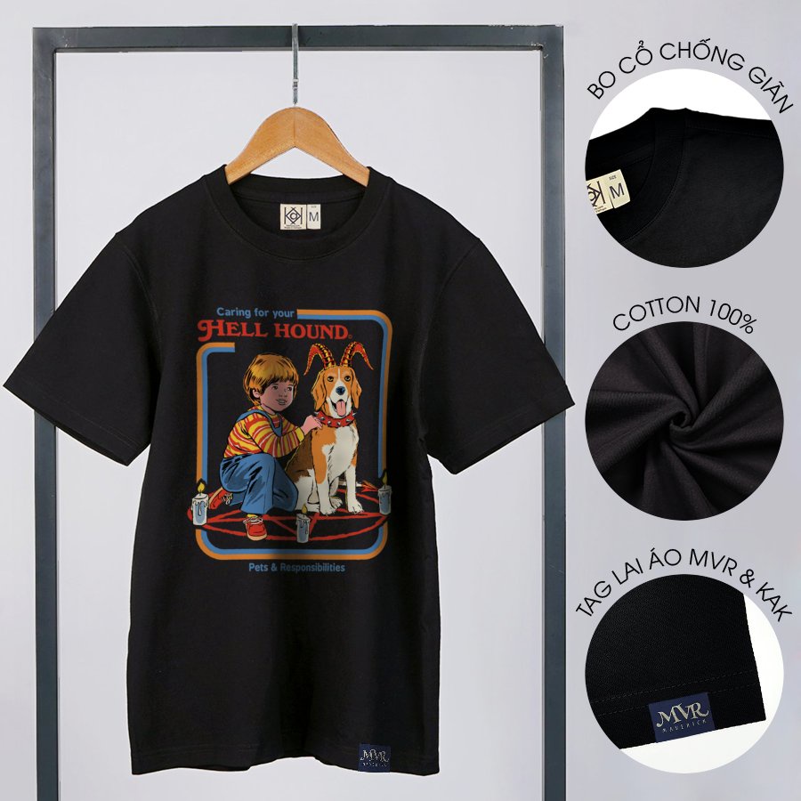 Áo thun nữ phom rộng Cotton thoáng mát loạt phim kinh dị Chăm sóc chó của bạn MVR KK3859