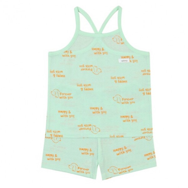 Bộ cotton vải thông hơi Agabang xuất Hàn 2 dây màu xanh mint BG
