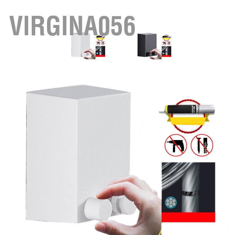 Có thể bán buôn Dây phơi quần áo có thể thu vào Treo tường Lắp đặt kép đơn giặt rút dày cho ban công 13 9ft Virgina056 Hàng giao ngay