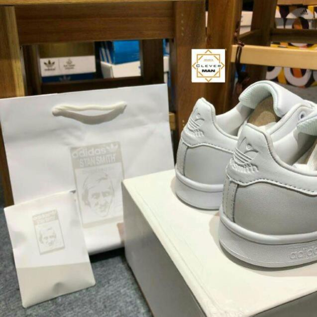 𝐑ẻ [Bran] (CÓ SẴN - FULL PHỤ KIỆN) giày thể thao sneaker STAN SMITH Full white trắng ! ✔️ [ NEW ] . . Hàng Chuẩn . ↯