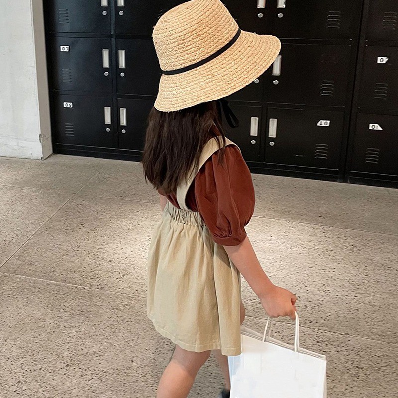Set 2 món đồ gồm áo thun tay phồng + chân váy thời trang mùa hè hàn quốc cho bé gái