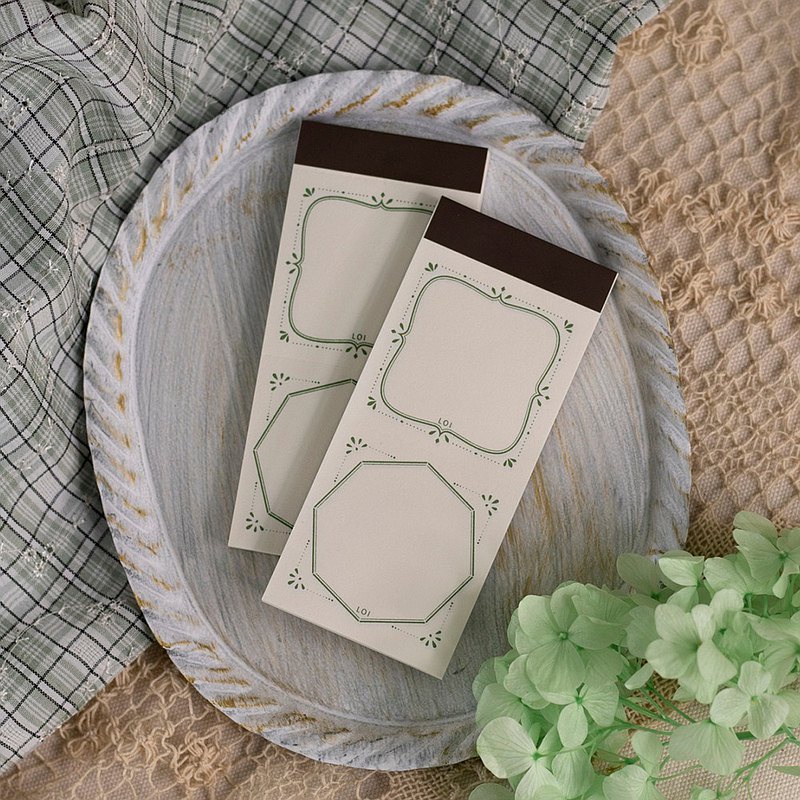 Set giấy note ghi chú khung hoa xanh Stamen Loidesign | meohime198