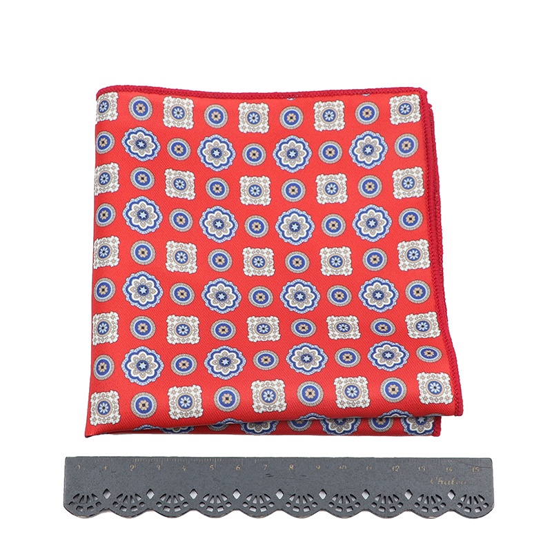 Khăn Tay Lụa Vuông Họa Tiết Kẻ Sọc Thời Trang Vintage Cho Nam