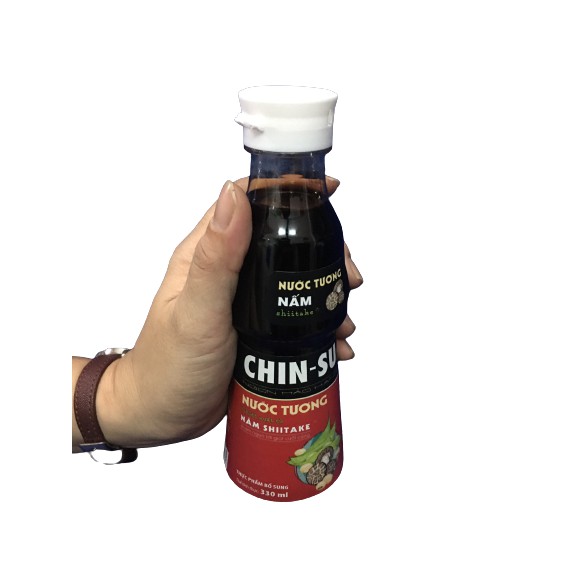 1 chai nước tương Chinsu vị nấm Shiitake 330ml - Chinsu nước tương chiết xuất từ nấm Shiitake - Thơm ngon hảo hạng