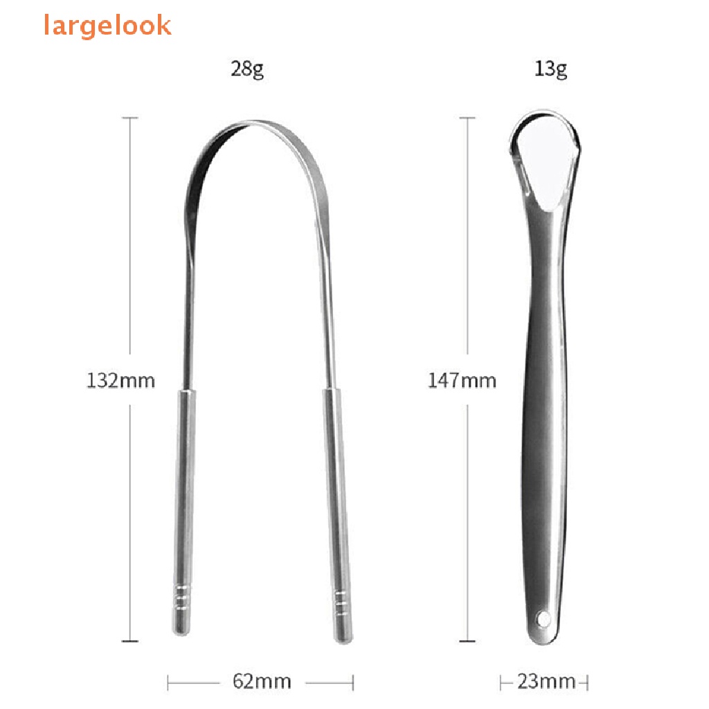 Set 2 Dụng Cụ Nạo Lưỡi Bằng Thép Không Gỉ Chất Lượng Cao