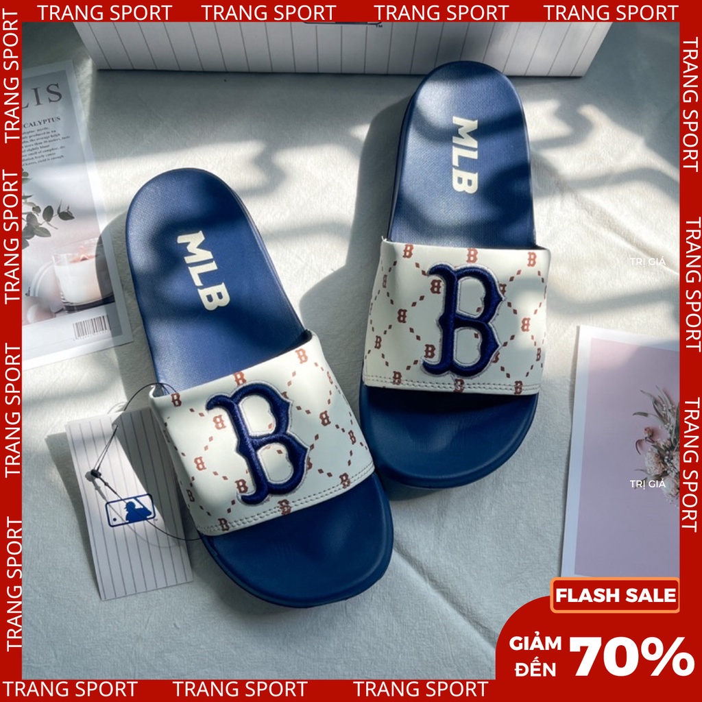 Dép 𝐌𝐋𝐁 boston unisex quai ngang nam nữ collection 2022 FULLBOX