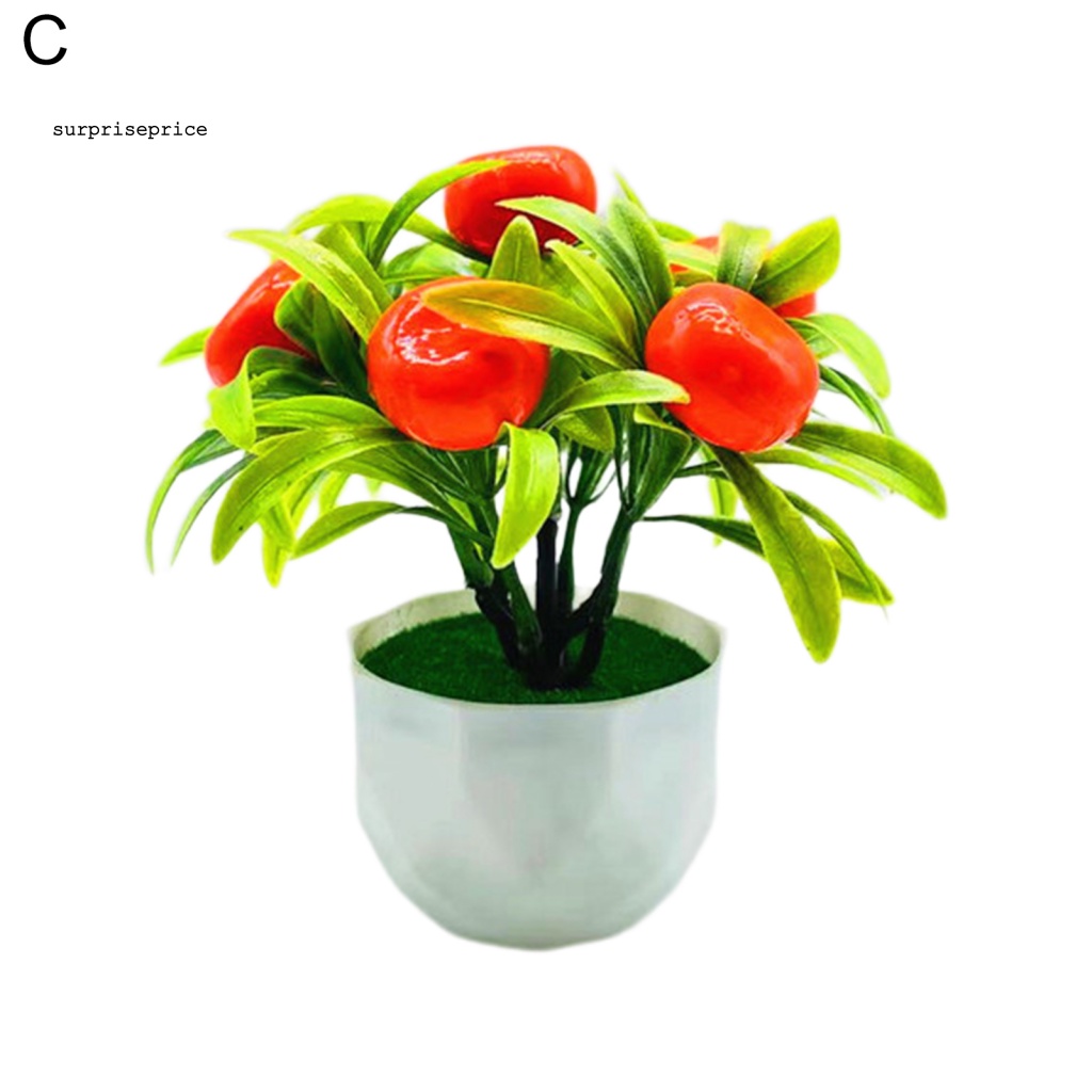 Chậu Cây Lựu Giả Trang Trí Nội Thất Đẹp Mắt