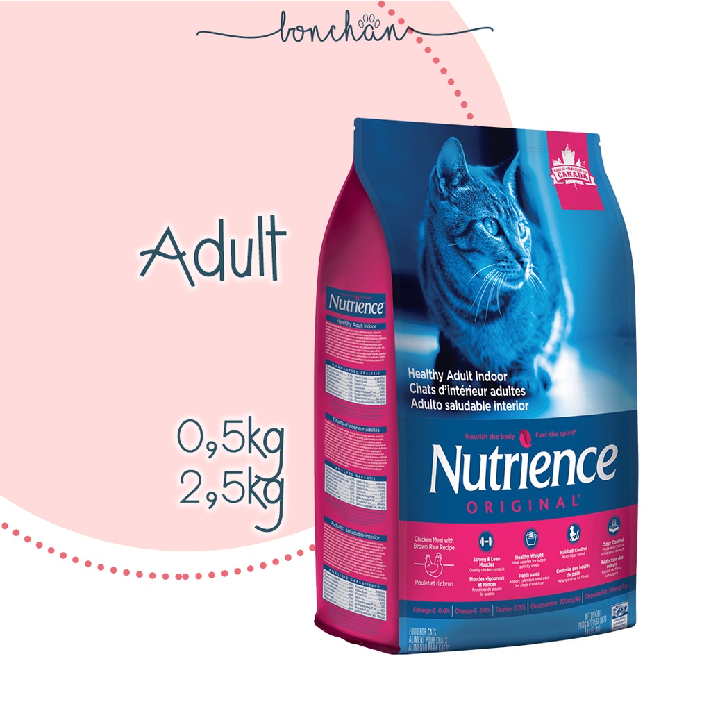 Hạt Nutrience Original Adult cho mèo trưởng thành túi 500g-2,5kg